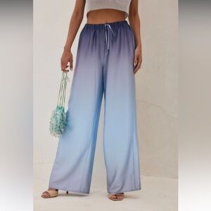 Ombre satin pants